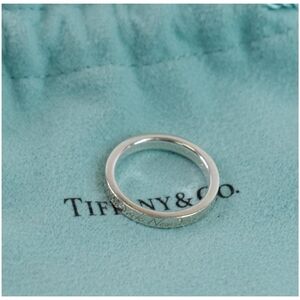 Tiffany & Co 5th Ave Sterling Silver Notes 727 Ring US Size 7